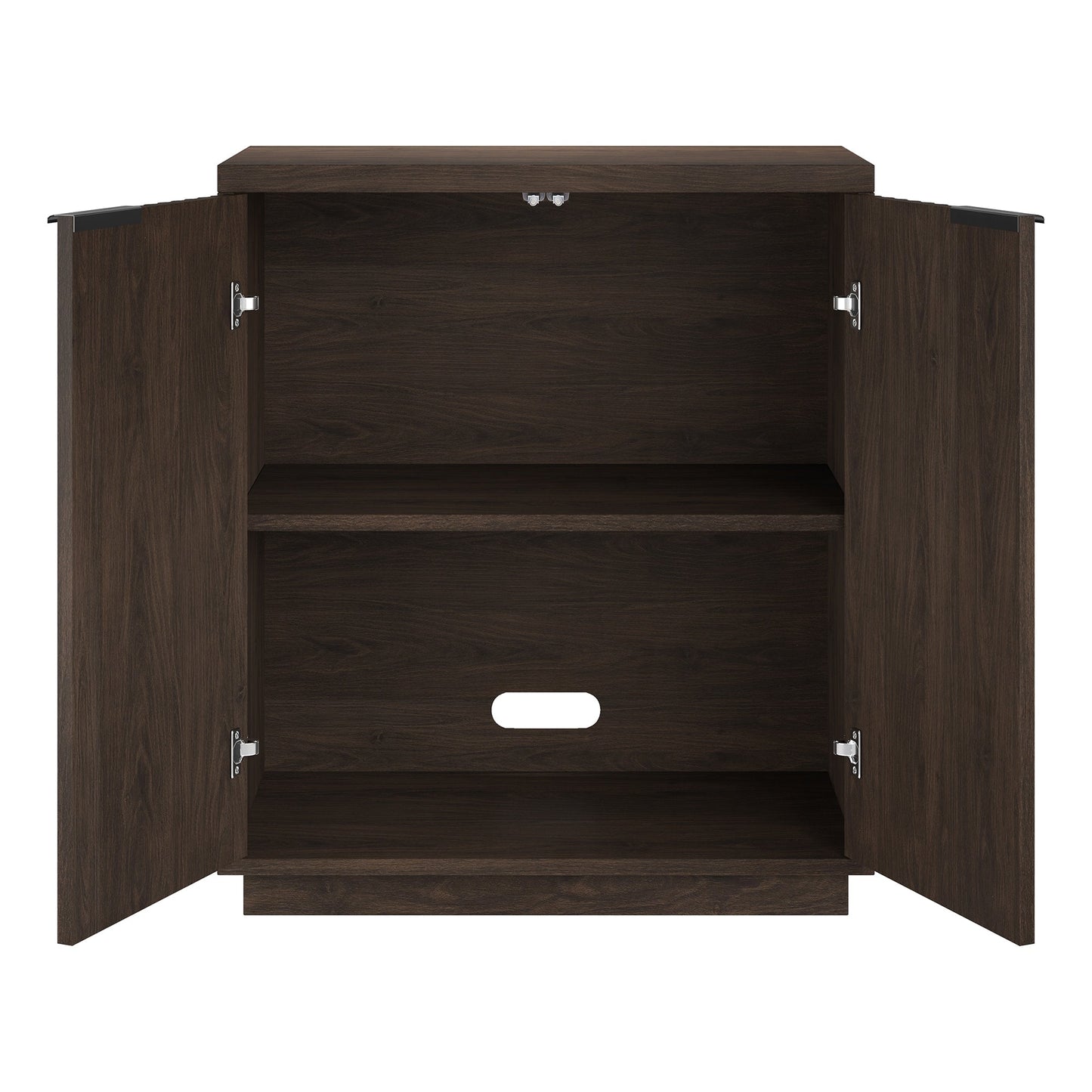 Hailey Home Mansfield Alder Brown 2-Shelf Office Cabinet