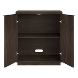 Hailey Home Mansfield Alder Brown 2-Shelf Office Cabinet