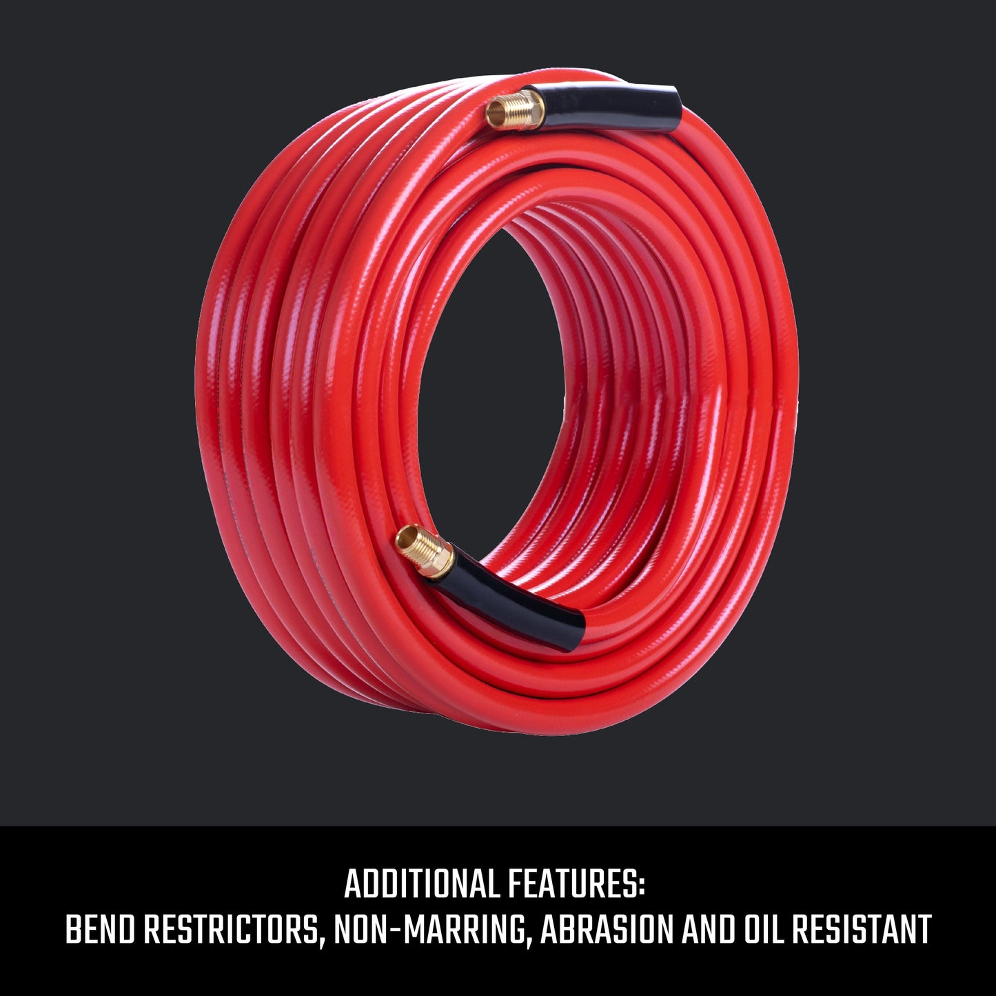 Craftsman 50-ft x 3/8-in PVC Air Hose, 300 PSI, Red