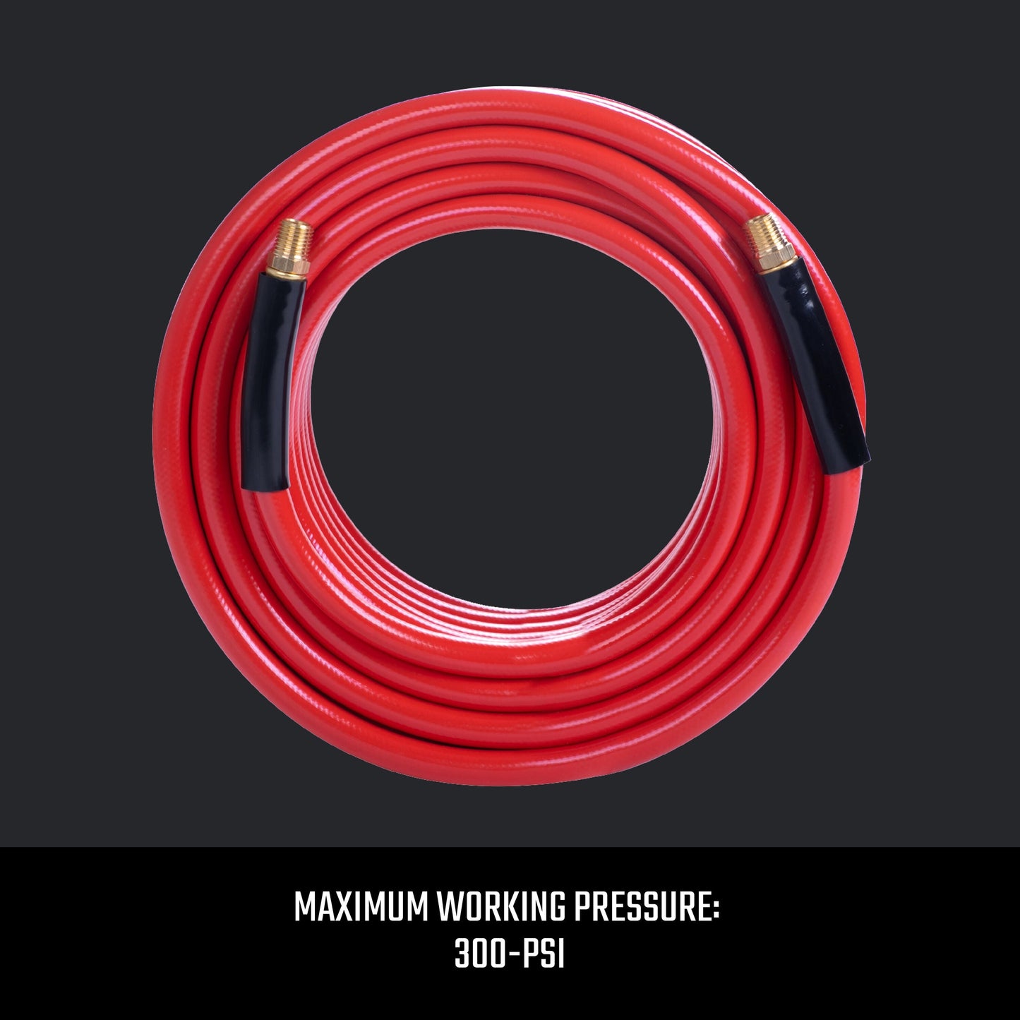 Craftsman 50-ft x 3/8-in PVC Air Hose, 300 PSI, Red