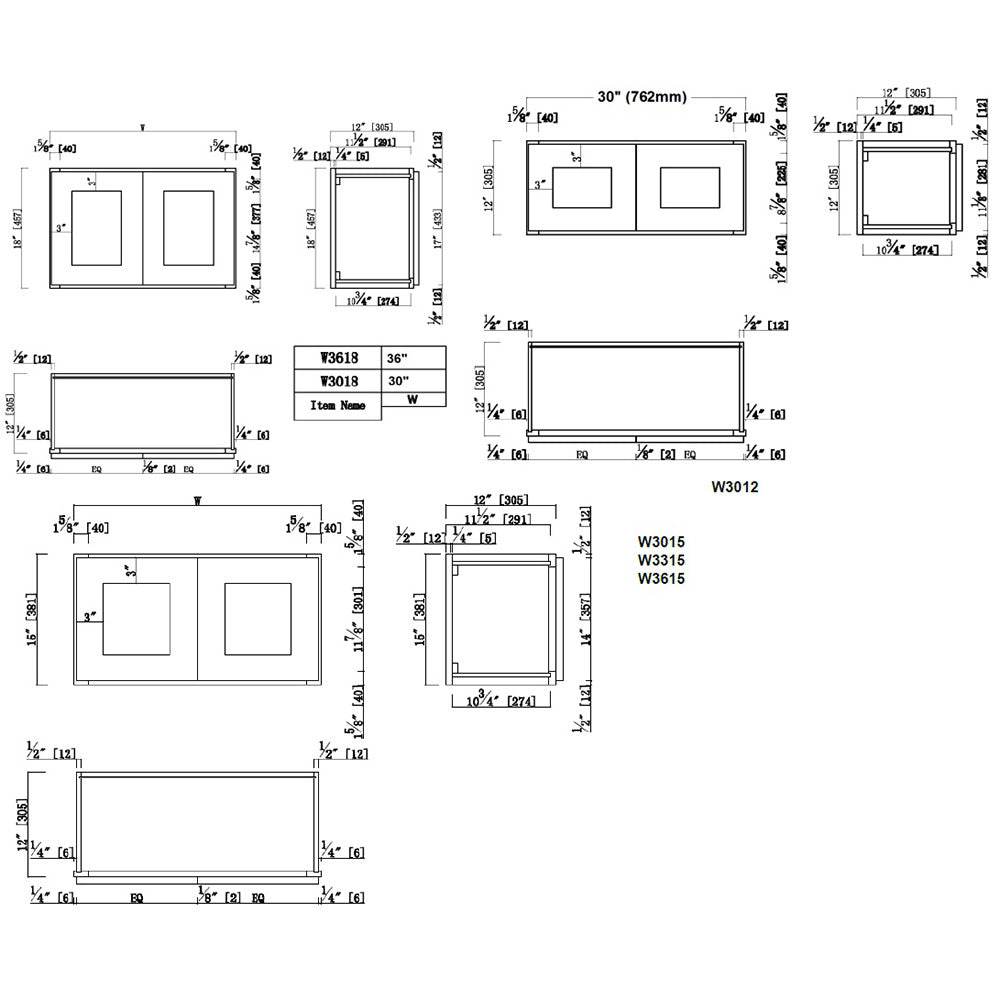Design House Brookings 36-in W x 15-in H x 12-in D Espresso Maple Wall Ready To Assemble Plywood Cabinet (Recessed Panel Shaker Door Style)