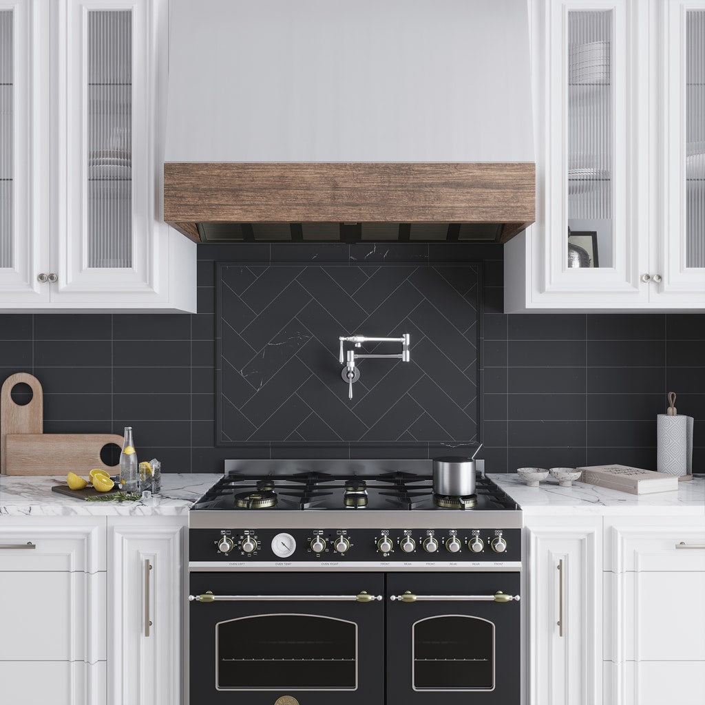 Apollo Tile 10-Pack Dark Black 1-in x 12-in Marble Pencil Tile (0.667-sq. ft/ Carton)