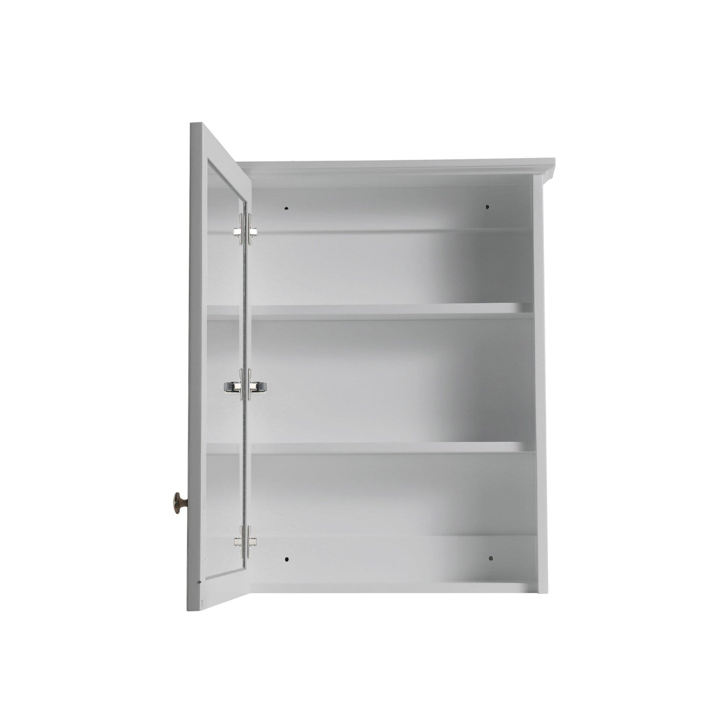 Forclover Assembled Solid Wood 24-in x 30-in Surface Mount Gray Mirrored Soft Close Medicine Cabinet