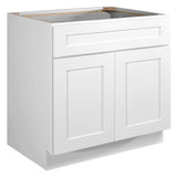 Design House Brookings 33-in W x 34.5-in H x 24-in D White Maple Base Fully Assembled Plywood Cabinet (Recessed Panel Shaker Door Style)