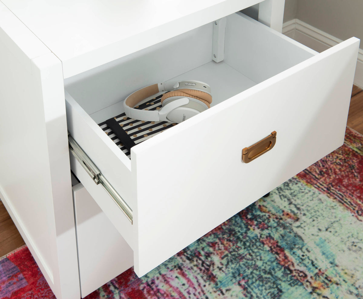 Linon White 2-Drawer 22-in File Cabinet