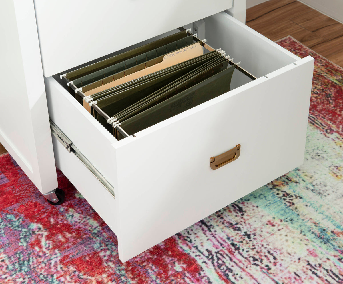 Linon White 2-Drawer 22-in File Cabinet