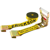 2 in. x 50 ft. 10,000 lbs. Ratchet Strap with Web Clamp Flat Hooks - Super Arbor