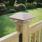 Deckorators 4-in x 4-in 5-Lumen 1-Watt Copper Battery-operated LED Outdoor Post Cap Light (6500 K)