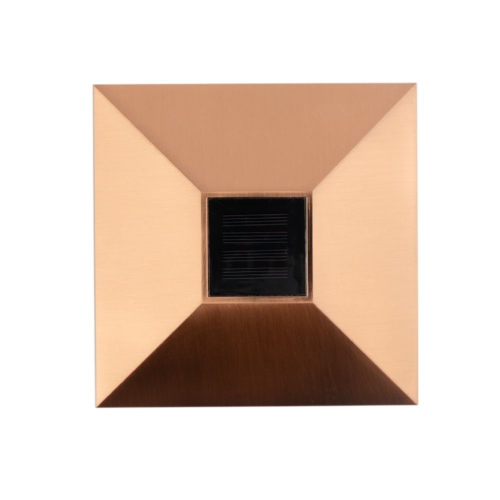 Deckorators 4-in x 4-in 5-Lumen 1-Watt Copper Battery-operated LED Outdoor Post Cap Light (6500 K)