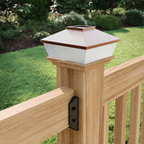 Deckorators 4-in x 4-in 7-Lumen 1-Watt Copper Battery-operated LED Outdoor Post Cap Light (6500 K)