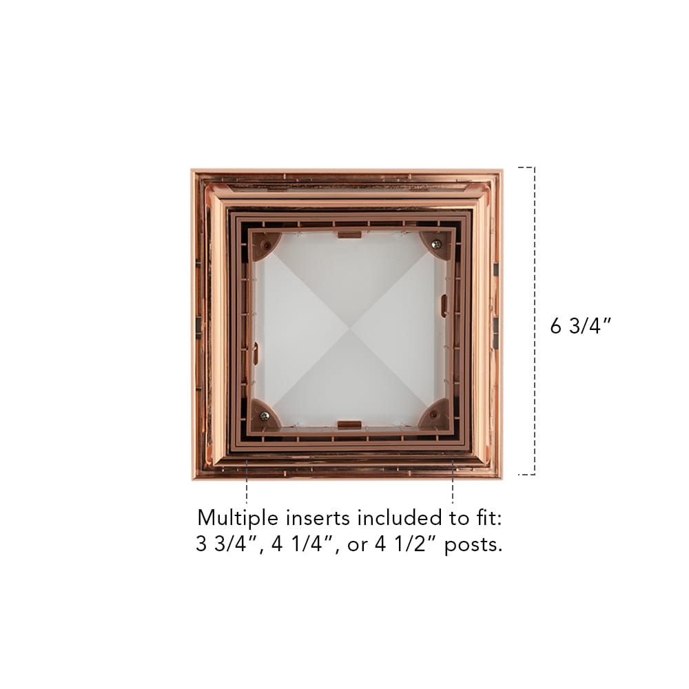 Deckorators 4-in x 4-in 5-Lumen 1-Watt Copper Solar LED Outdoor Post Cap Light (6500 K)