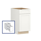 Shenandoah PRO Express Breckenridge 18-in W x 34.5-in H x 24-in D Linen Full Overlay 1-Drawer Pull-out Wastebasket Base Fully Assembled Plywood Cabinet (Recessed Panel Style)
