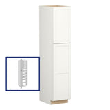 Shenandoah PRO Express Breckenridge 18-in W x 90-in H x 24-in D Linen Full Overlay Maple Pantry Fully Assembled Plywood Cabinet (Recessed Panel Shaker Door Style)