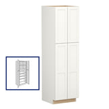 Shenandoah PRO Express Breckenridge 24-in W x 84-in H x 24-in D Linen Full Overlay Pantry Fully Assembled Plywood Cabinet (Recessed Panel Shaker Door Style)