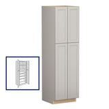 Shenandoah PRO Express Breckenridge 24-in W x 90-in H x 24-in D Stone Full Overlay Pantry Fully Assembled Plywood Cabinet (Recessed Panel Shaker Door Style)