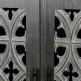 SINOFURN Traditional Black Tv Cabinet (Accommodates TVs up to 65-in)