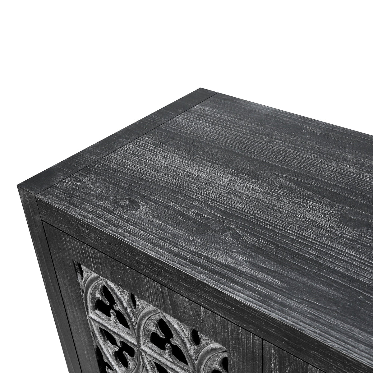 SINOFURN Traditional Black Tv Cabinet (Accommodates TVs up to 65-in)