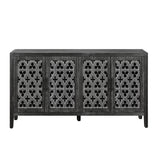 SINOFURN Traditional Black Tv Cabinet (Accommodates TVs up to 65-in)