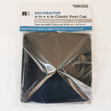 RELIABILT 4-in x 4-in Classic Black Metal Deck Post Cap