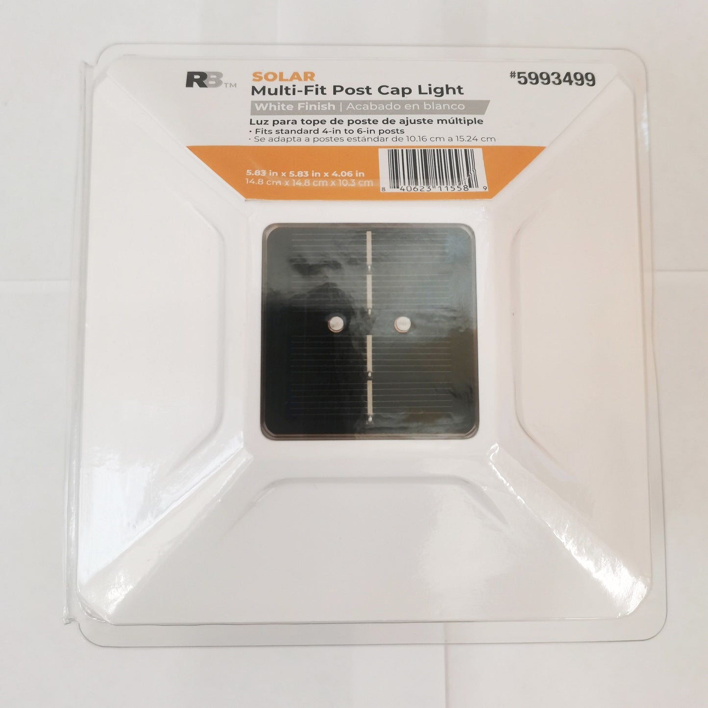 RELIABILT 4-in x 4-in 10-Lumen White Solar LED Outdoor Post Cap Light (5000 K)