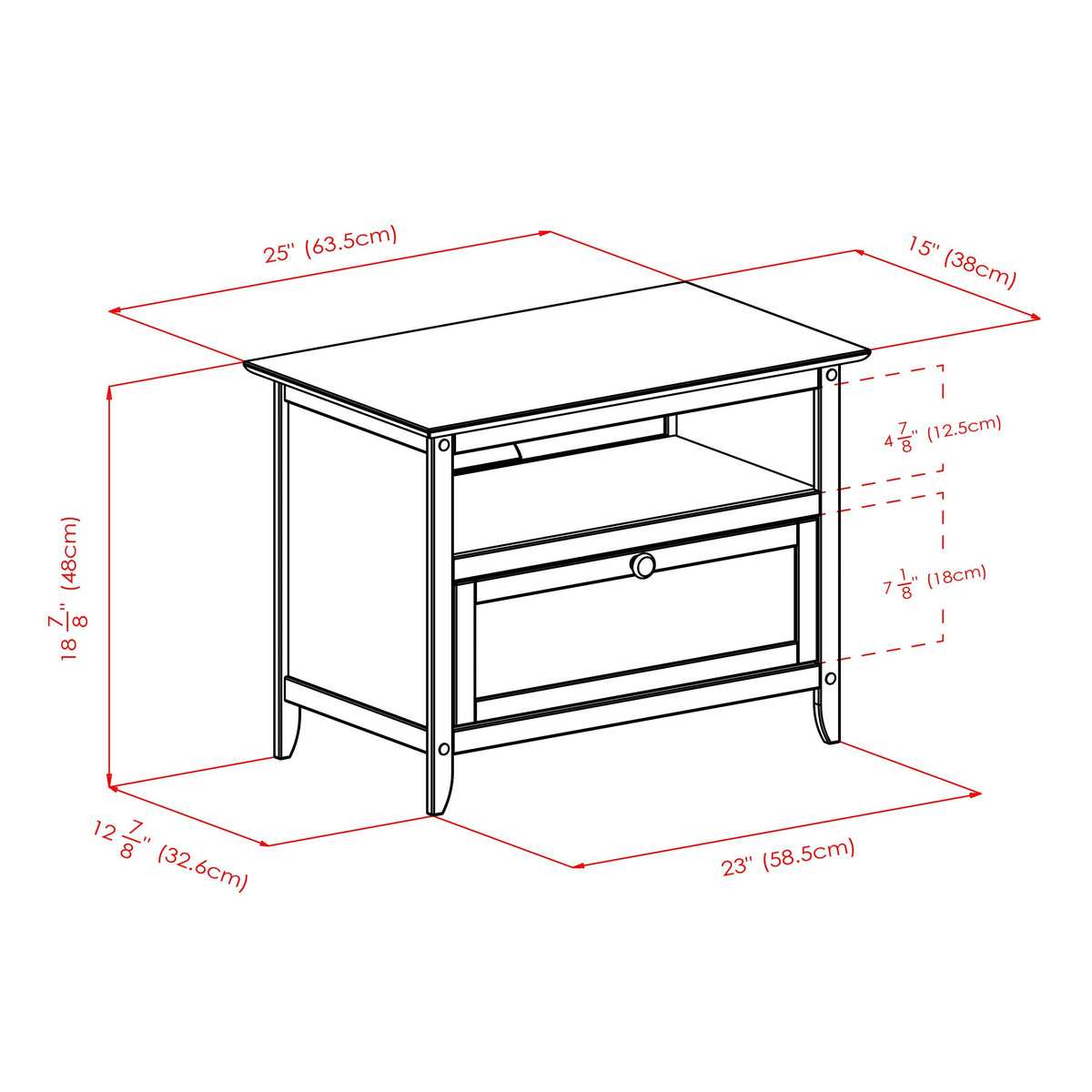 Winsome Wood Zara Transitional Espresso Tv Cabinet (Accommodates TVs up to 32-in)