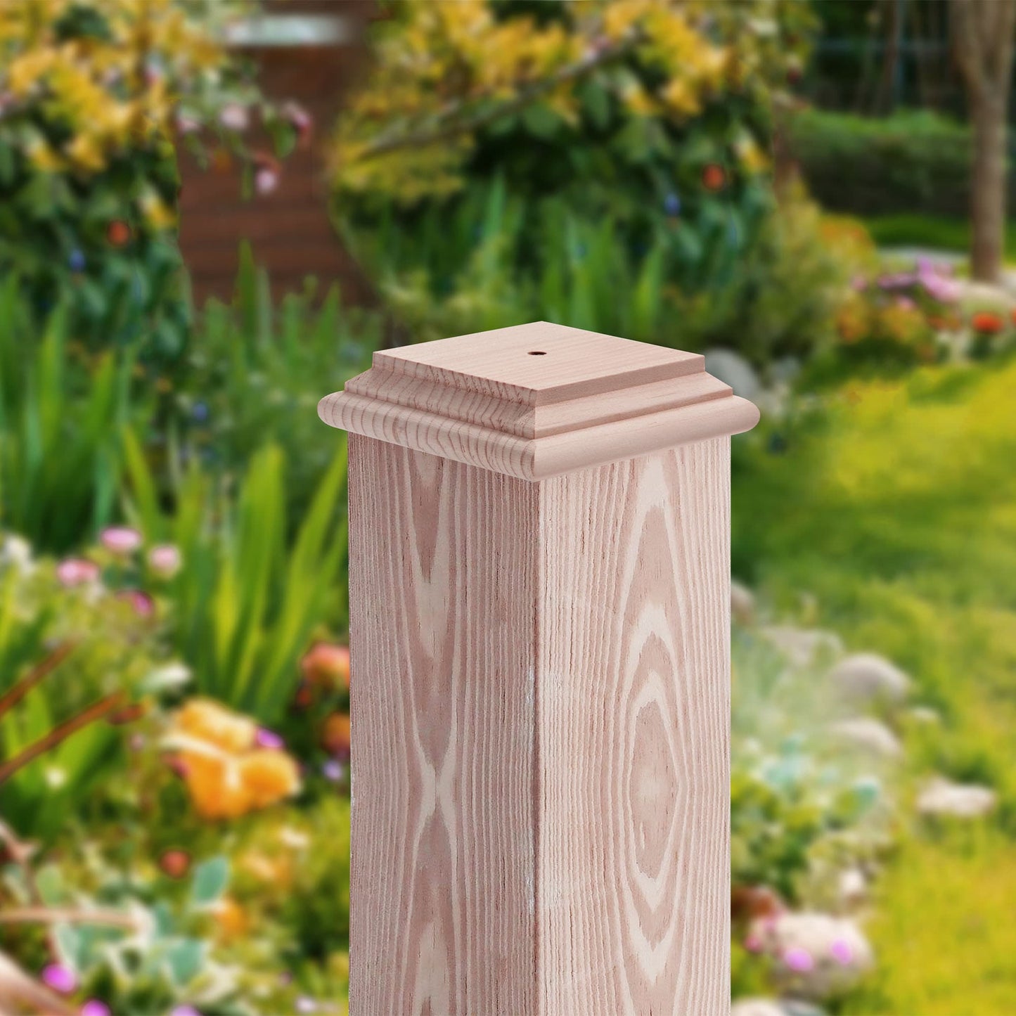 RELIABILT 4-in x 4-in Wood Redwood Deck Post Cap