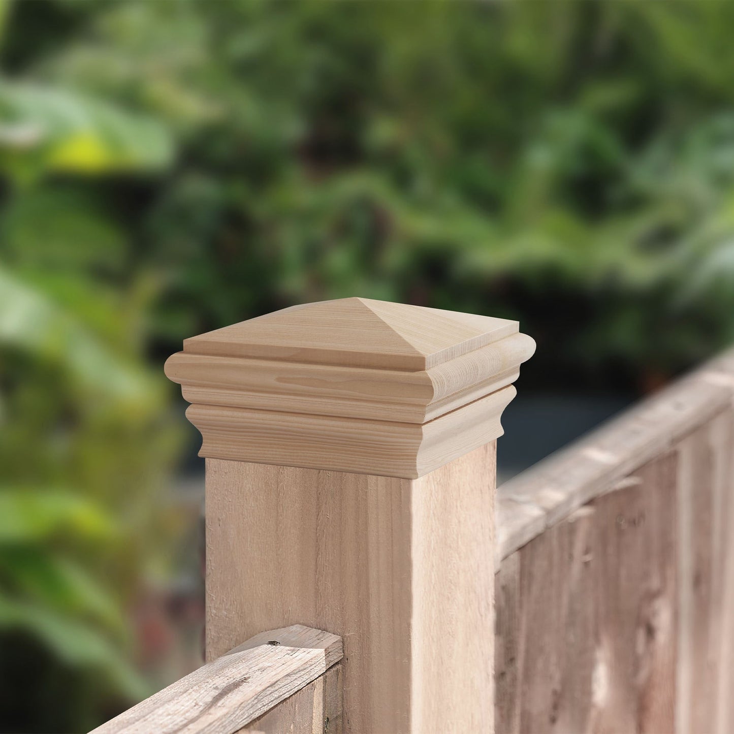 RELIABILT 4-in x 4-in Wood Redwood Deck Post Cap