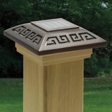 Deckorators 4-in x 4-in 2-Lumen 1-Watt Bronze Solar LED Outdoor Post Cap Light (3000 K)