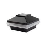 Deckorators 4-in x 4-in 5-Lumen 1-Watt Black Battery-operated LED Outdoor Post Cap Light (6500 K)