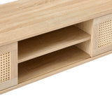SINOFURN Farmhouse/Rustic Natural Tv Cabinet (Accommodates TVs up to 60-in)
