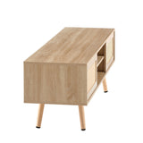 SINOFURN Farmhouse/Rustic Natural Tv Cabinet (Accommodates TVs up to 60-in)