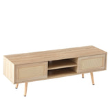 SINOFURN Farmhouse/Rustic Natural Tv Cabinet (Accommodates TVs up to 60-in)