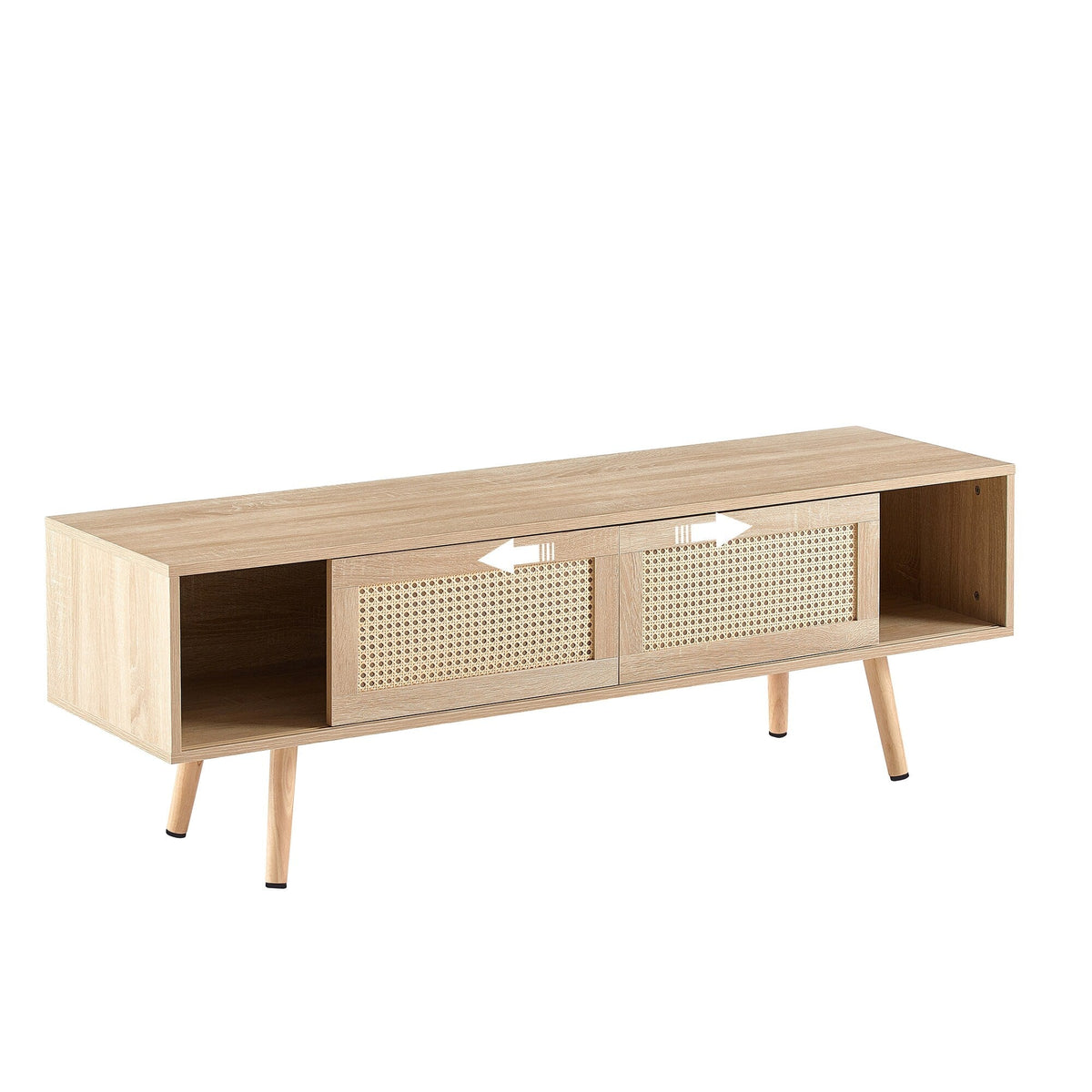SINOFURN Farmhouse/Rustic Natural Tv Cabinet (Accommodates TVs up to 60-in)
