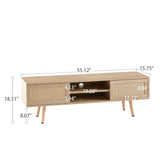 SINOFURN Farmhouse/Rustic Natural Tv Cabinet (Accommodates TVs up to 60-in)