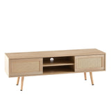 SINOFURN Farmhouse/Rustic Natural Tv Cabinet (Accommodates TVs up to 60-in)