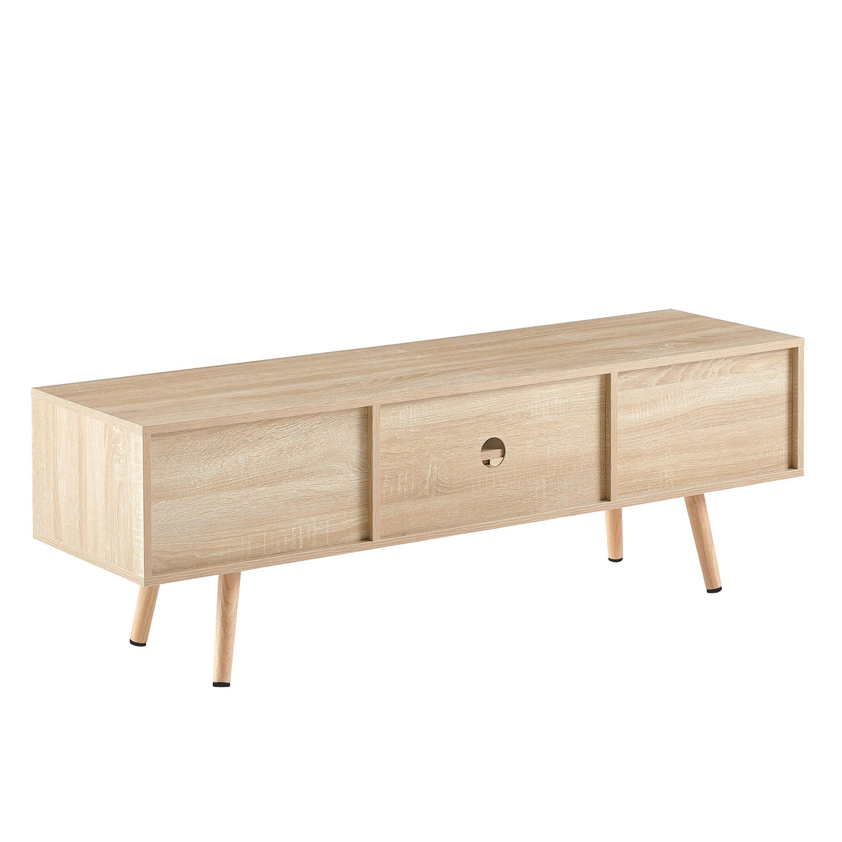 SINOFURN Farmhouse/Rustic Natural Tv Cabinet (Accommodates TVs up to 60-in)