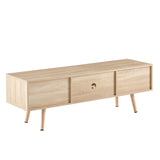 SINOFURN Farmhouse/Rustic Natural Tv Cabinet (Accommodates TVs up to 60-in)