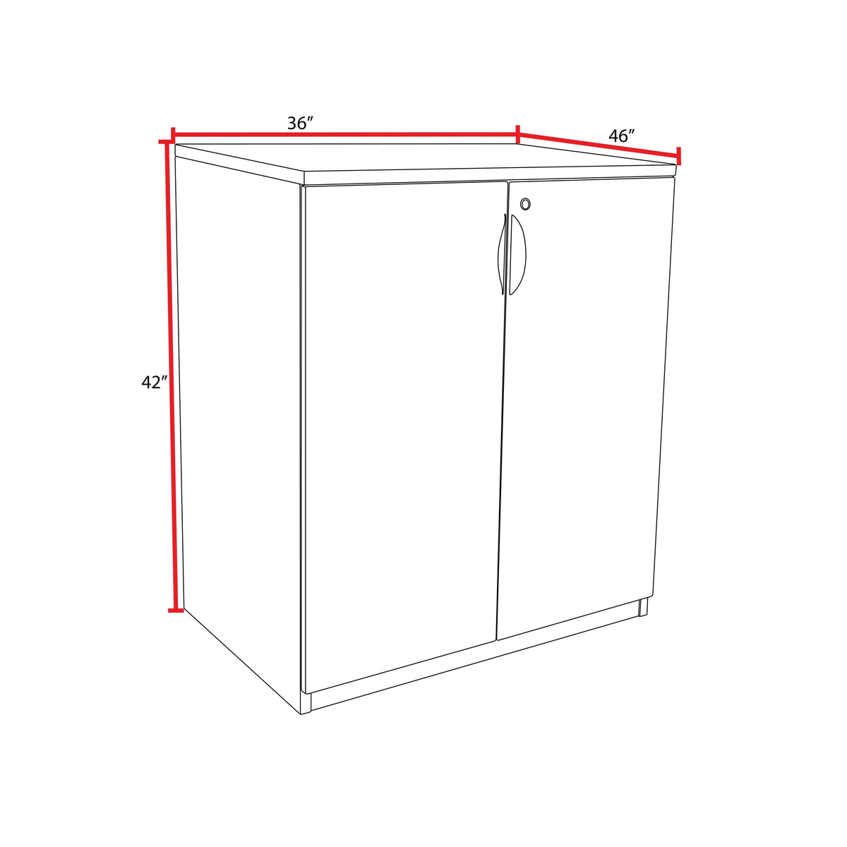 Regency Legacy Stand Up Typicals- Singles Cherry 3-Shelf Office Cabinet