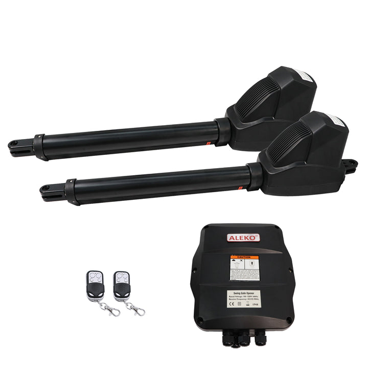 ALEKO 20-ft Dual Swing Universal Electric Driveway Gate Opener Kit (Solar Compatible)