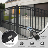 ALEKO 20-ft Dual Swing Universal Electric Driveway Gate Opener Kit (Solar Compatible)