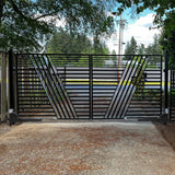 ALEKO 20-ft Dual Swing Universal Electric Driveway Gate Opener Kit (Solar Compatible)