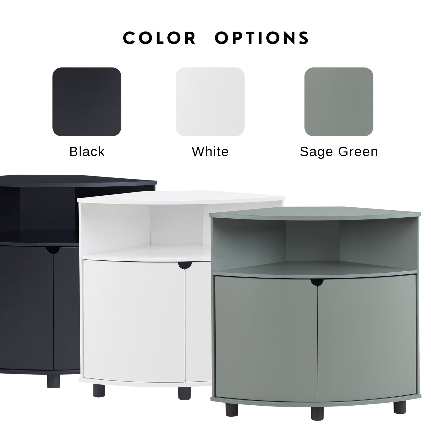 Furniture of America Leto Black Contemporary/Modern Mdf Media Cabinet