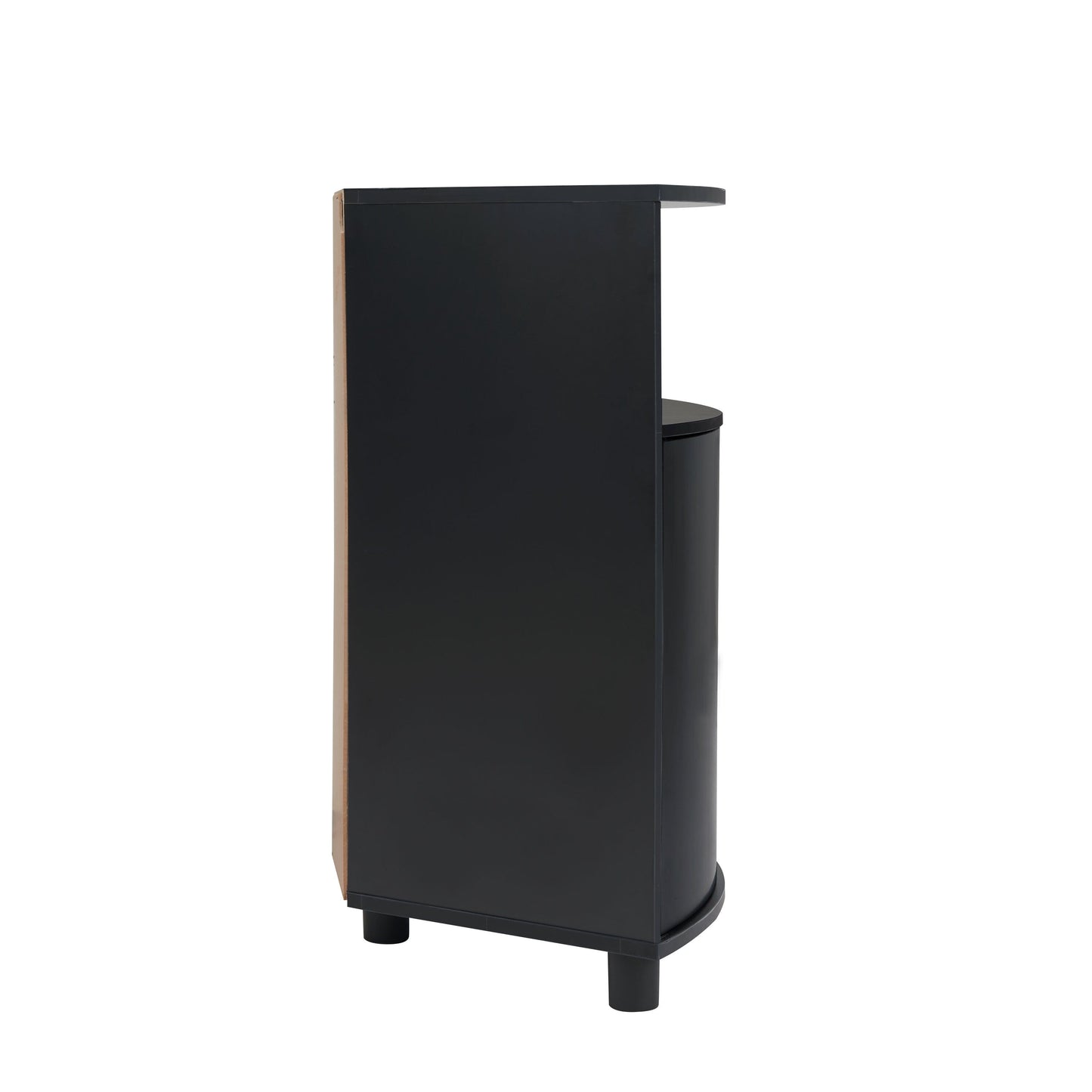Furniture of America Leto Black Contemporary/Modern Mdf Media Cabinet