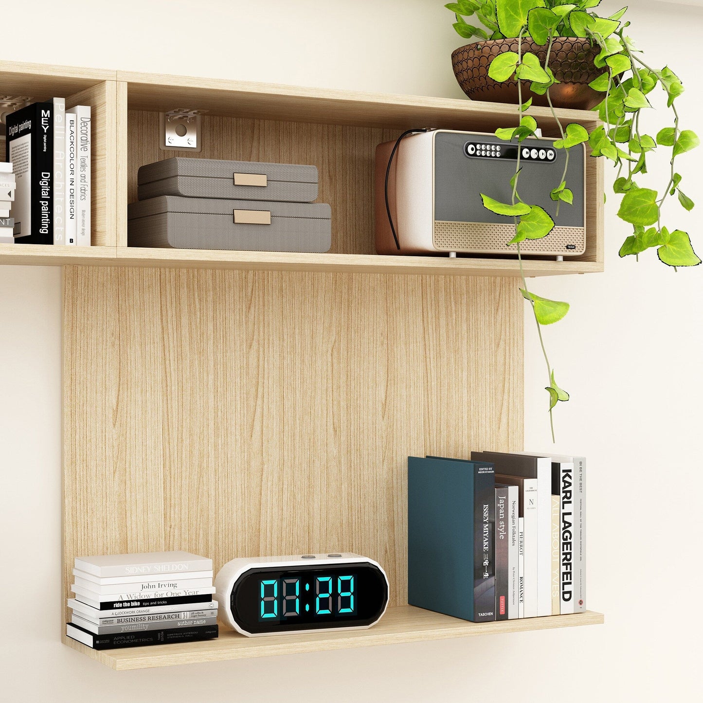 FUFU&GAGA Modern/Contemporary Brown+White Tv Cabinet (Accommodates TVs up to 70-in)