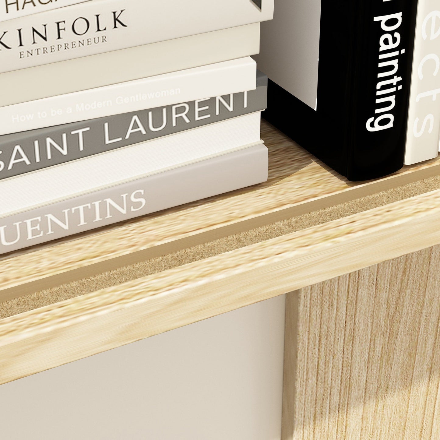 FUFU&GAGA Modern/Contemporary Brown+White Tv Cabinet (Accommodates TVs up to 70-in)