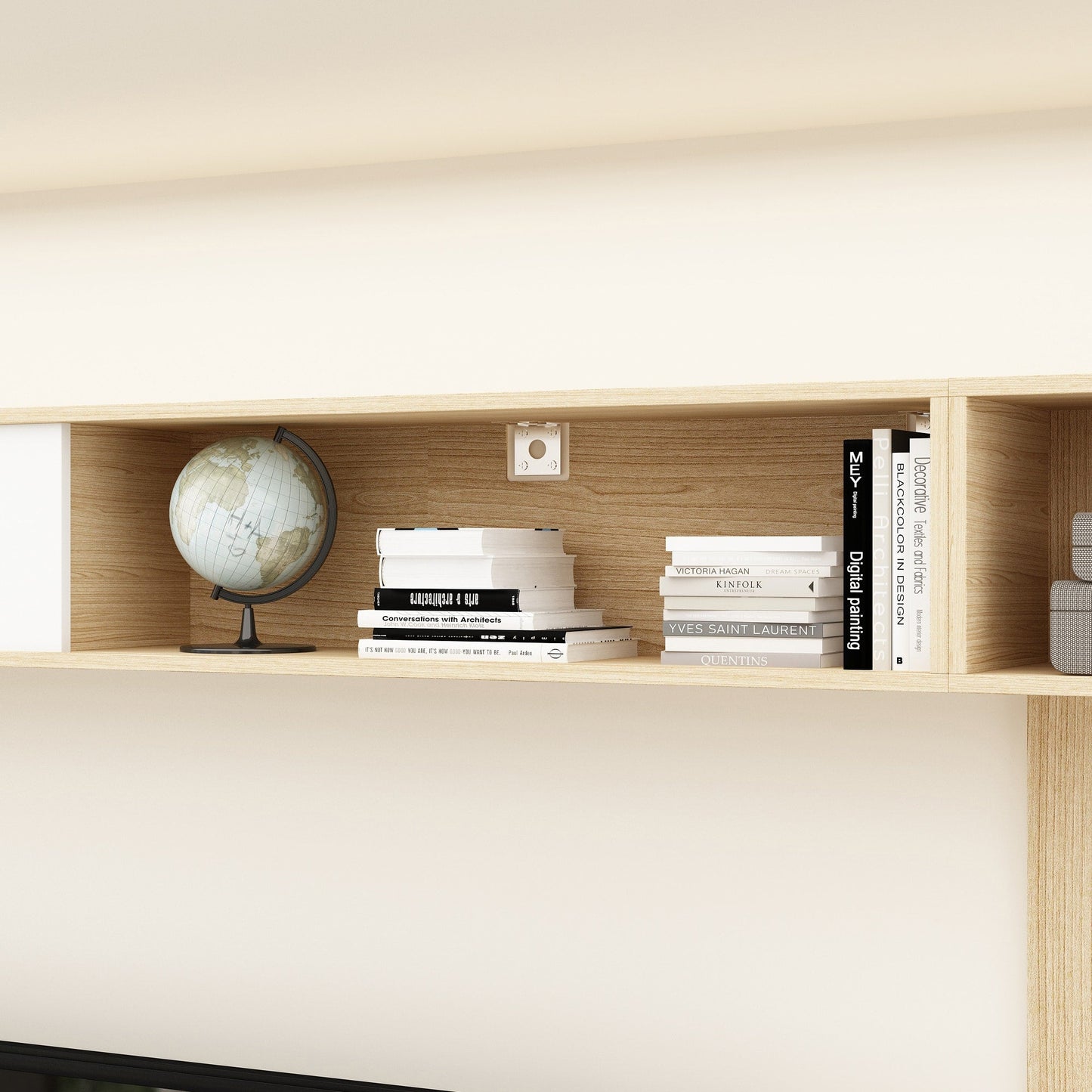 FUFU&GAGA Modern/Contemporary Brown+White Tv Cabinet (Accommodates TVs up to 70-in)