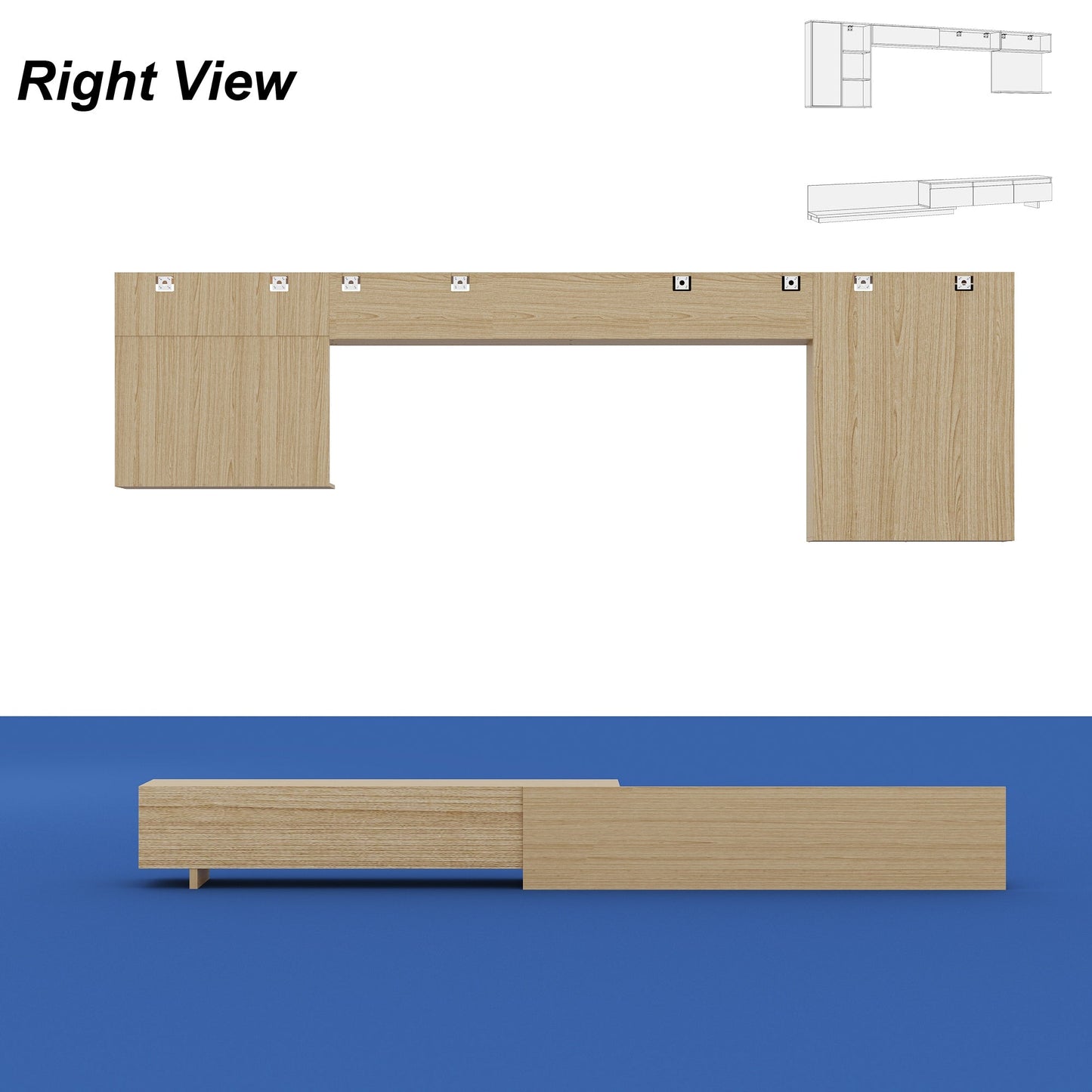 FUFU&GAGA Modern/Contemporary Brown+White Tv Cabinet (Accommodates TVs up to 70-in)