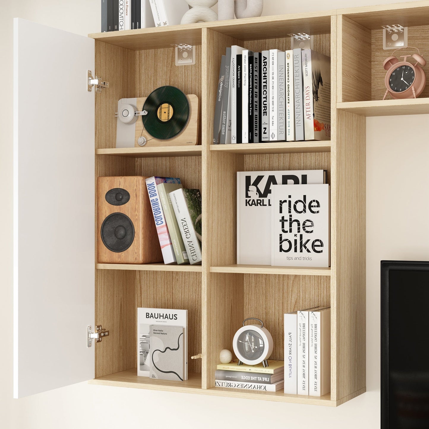 FUFU&GAGA Modern/Contemporary Brown+White Tv Cabinet (Accommodates TVs up to 70-in)