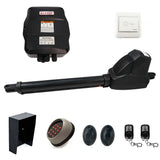 ALEKO 10-ft Single Swing Universal Electric Driveway Gate Opener Kit (Solar Compatible)