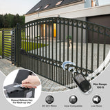 ALEKO 10-ft Single Swing Universal Electric Driveway Gate Opener Kit (Solar Compatible)